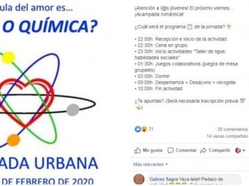 La publicación del Ayuntamiento antes de ser editada, en la que recogían el "taller de ligue" La publicación del Ayuntamiento antes de ser editada, en la que recogían el "taller de ligue"