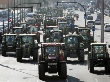 Multitudinaria tractorada en Valencia Multitudinaria tractorada en Valencia