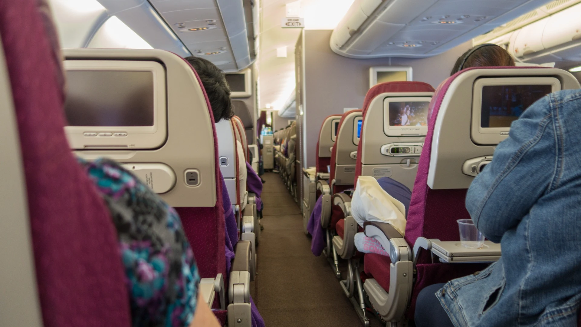 Interior de un avión