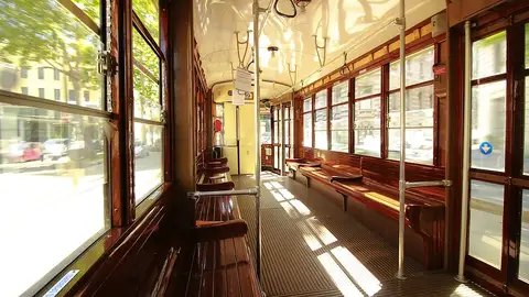 Interior tranvía, Milán Interior tranvía, Milán