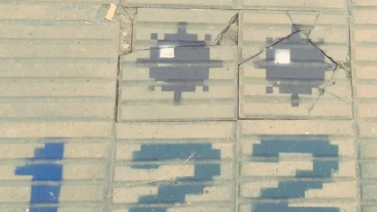 Imagen de las baldosas pintadas con el juego del 'Buscaminas'. Imagen de las baldosas pintadas con el juego del 'Buscaminas'.
