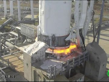 Imagen del cohete 'Antares' que ha llevado queso manchego al espacio Imagen del cohete 'Antares' que ha llevado queso manchego al espacio