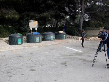 Zona de contenedores soterrados dónde ha sido encontrado el cadáver de una mujer Zona de contenedores soterrados dónde ha sido encontrado el cadáver de una mujer