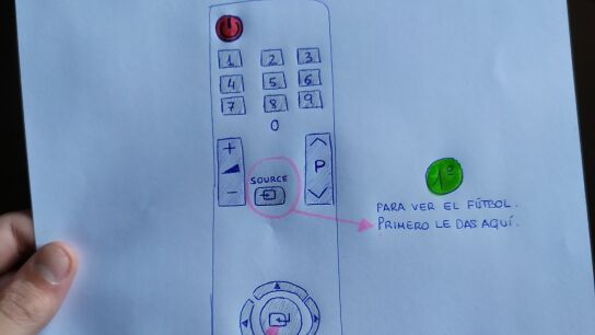 El dibujo para que su abuelo pudiese ver el f&uacute;tbol que se hizo viral