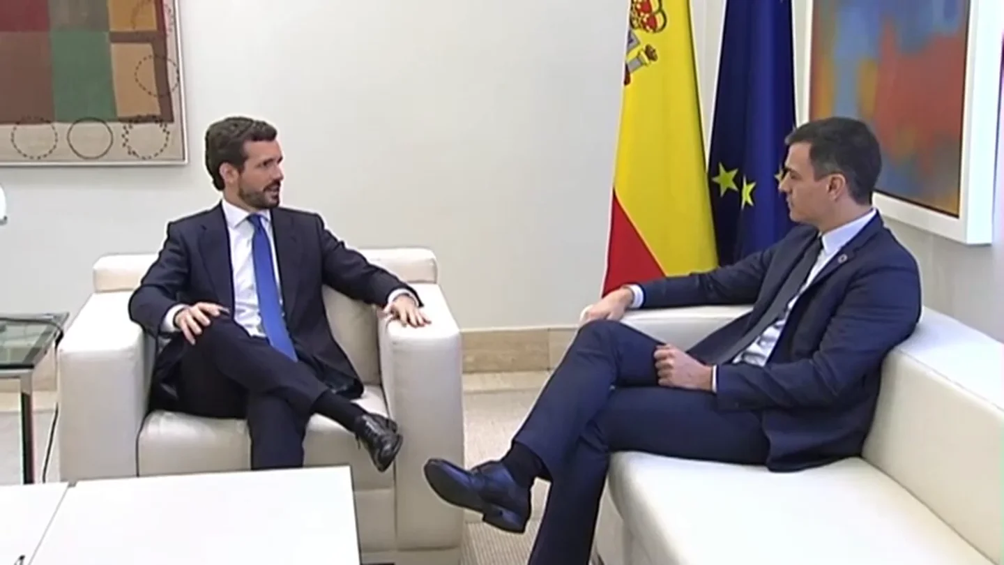 Hora y media de reunión y la misma distancia entre Pedro Sánchez y Pablo Casado Hora y media de reunión y la misma distancia entre Pedro Sánchez y Pablo Casado