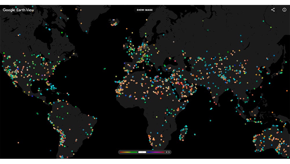 Mapa con las fotos aéreas disponibles