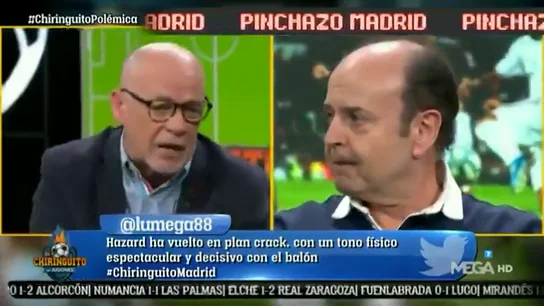 Brutal cara a cara entre Alfredo Duro y Juanma Rodríguez por el Real Madrid en El Chiringuito Brutal cara a cara entre Alfredo Duro y Juanma Rodríguez por el Real Madrid en El Chiringuito