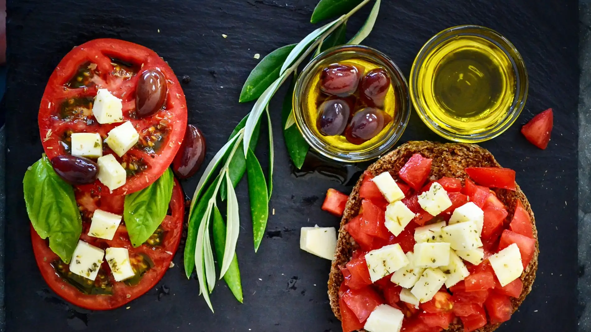 tomates y aceite de oliva