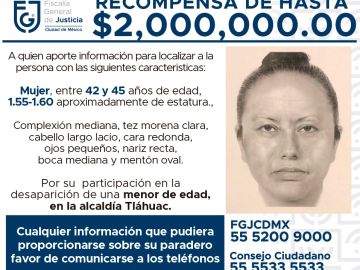 El retrato robot de la mujer que secuestró a Fátima, la niña que fue violada y asesinada en México El retrato robot de la mujer que secuestró a Fátima, la niña que fue violada y asesinada en México