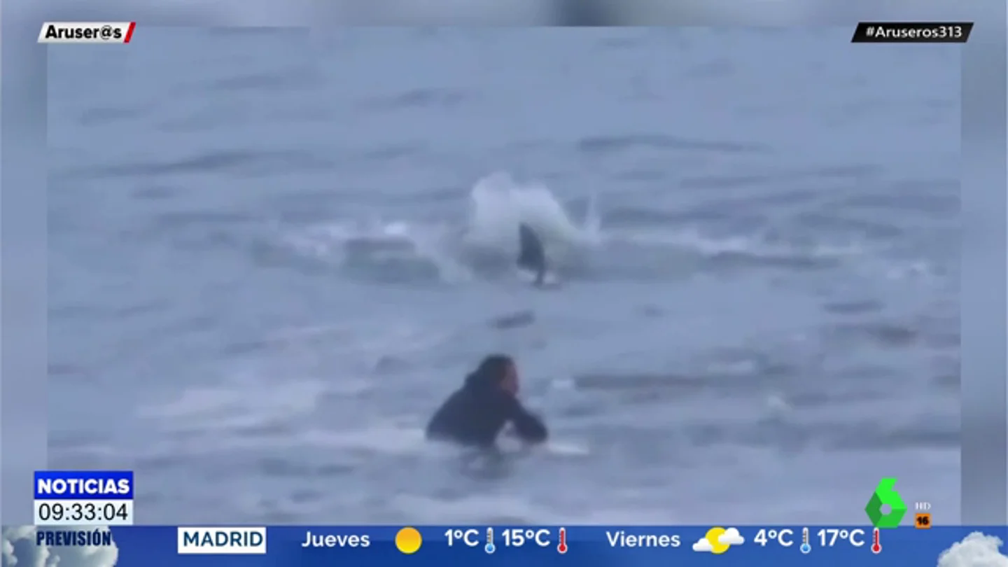 Las escalofriantes imágenes de un surfista esperando una ola sin darse cuenta de que hay un tiburón martillo justo a su lado Las escalofriantes imágenes de un surfista esperando una ola sin darse cuenta de que hay un tiburón martillo justo a su lado