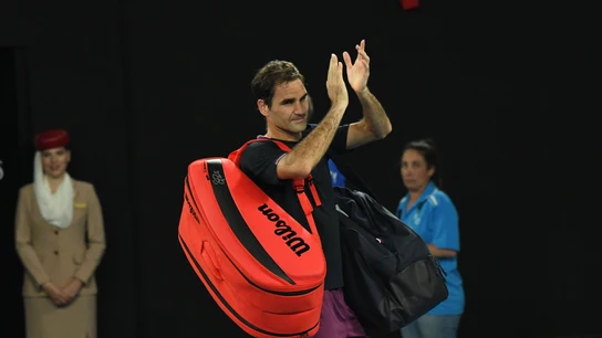 Roger Federer, tras un partido Roger Federer, tras un partido