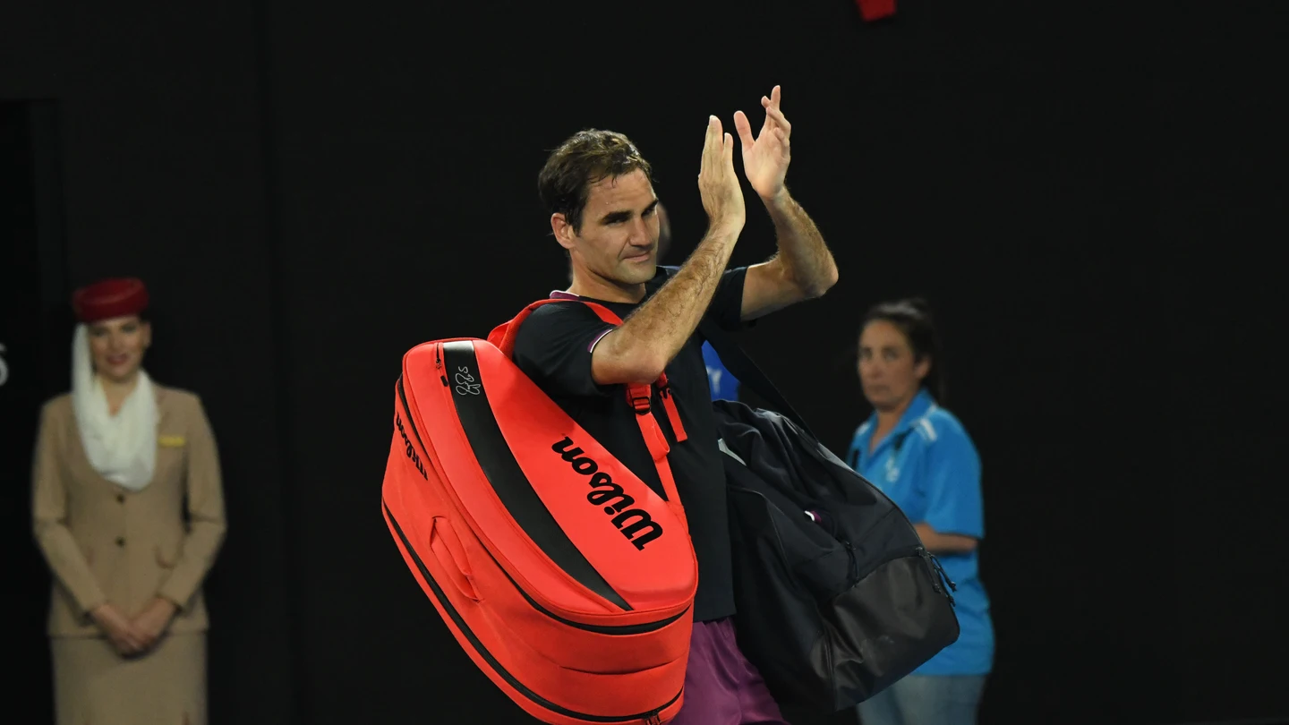 Roger Federer, tras un partido Roger Federer, tras un partido