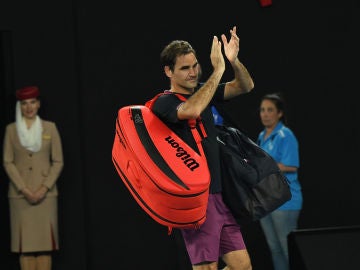 Roger Federer, tras un partido Roger Federer, tras un partido
