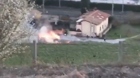 Imagen del lugar donde se ha estrellado la avioneta Imagen del lugar donde se ha estrellado la avioneta