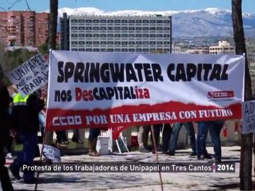 Protesta de los trabajadores de Unipapel Protesta de los trabajadores de Unipapel