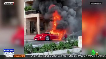 Estallan las redes sociales ante el vídeo de un Ferrari F40 ardiendo en las calles de Mónaco