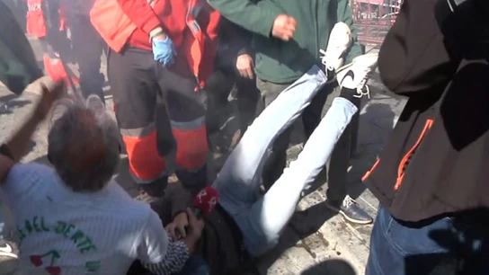 Reportero herido durante las protestas de los agricultores en Mérida agricultores