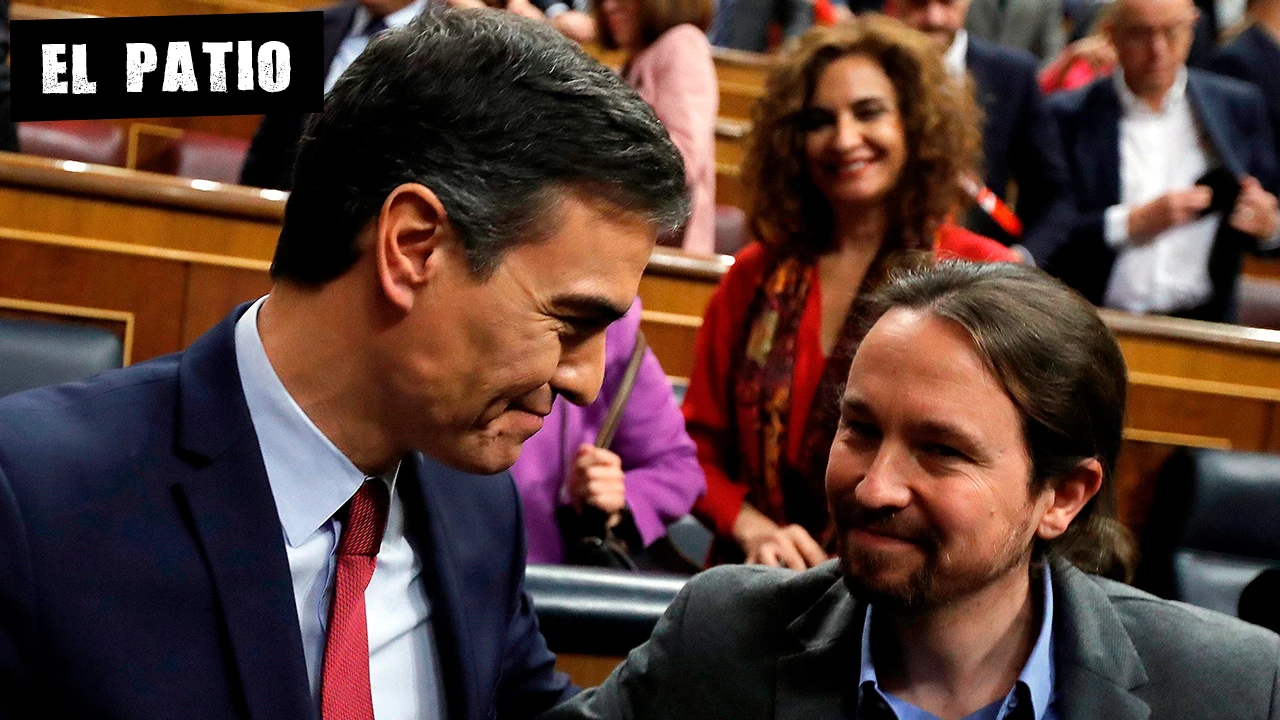 Pedro Sánchez y Pablo Iglesias en el Congreso