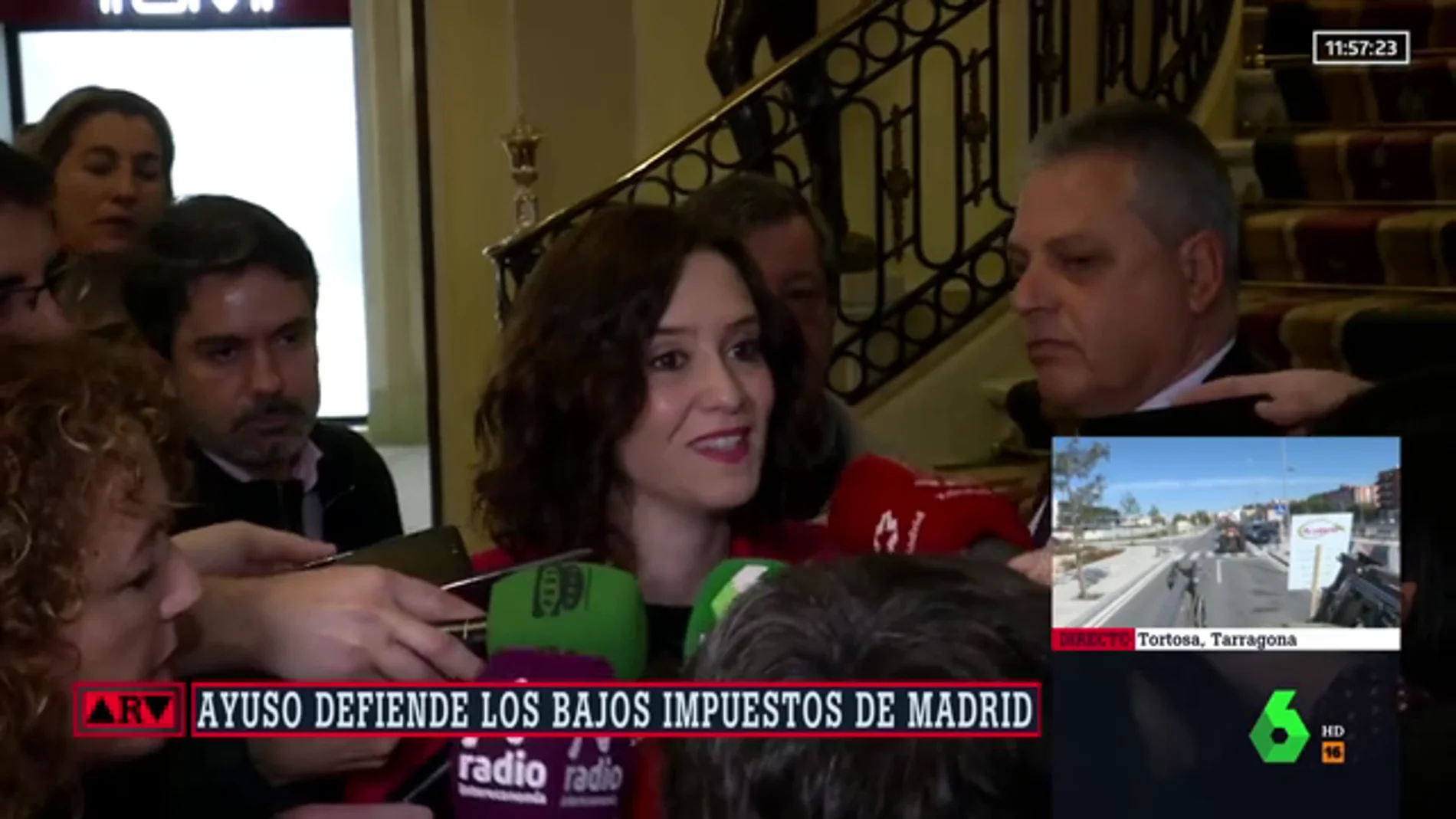 Isabel Díaz Ayuso ante los medios