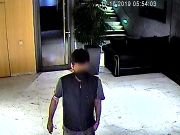 El presunto ladrón de trasteros, grabado por las cámaras de seguridad de una de las comunidades de vecinos donde actuó El presunto ladrón de trasteros, grabado por las cámaras de seguridad de una de las comunidades de vecinos donde actuó