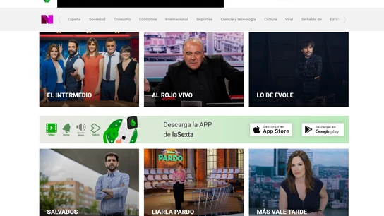 Imagen de algunos de los programas de laSexta Imagen de algunos de los programas de laSexta