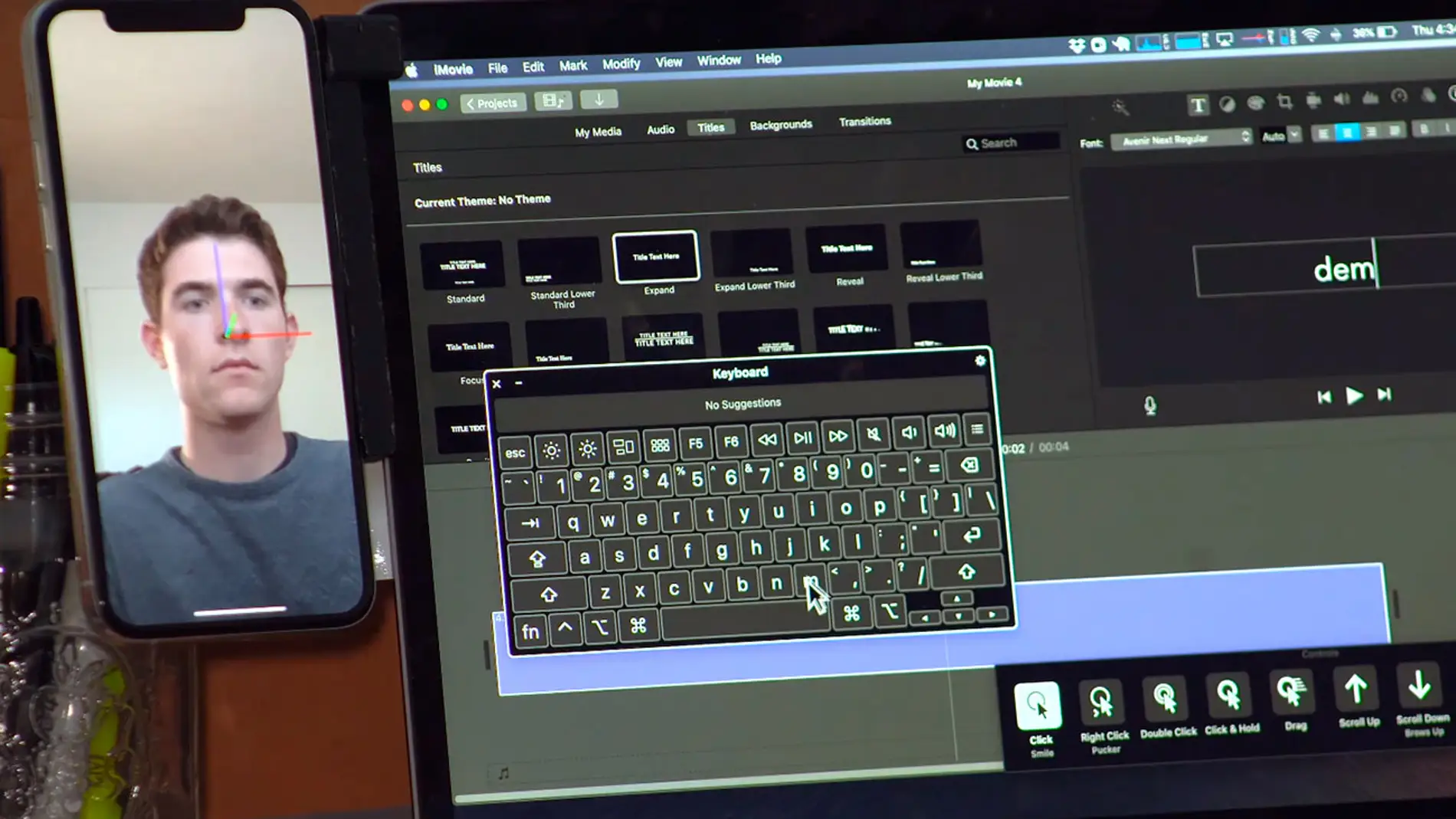 La app Hawkeye en acción con un iPhone