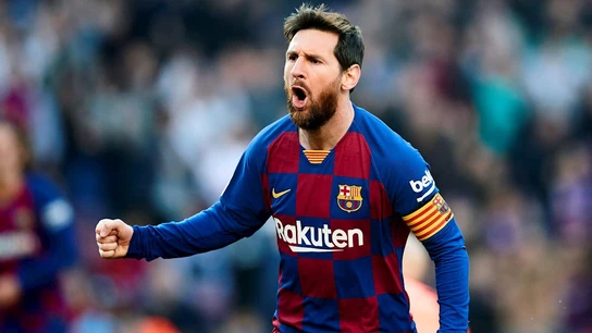 Leo Messi en un partido con el Barcelona Leo Messi en un partido con el Barcelona