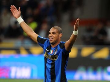 Adriano, con el Inter de Milán. Adriano, con el Inter de Milán.
