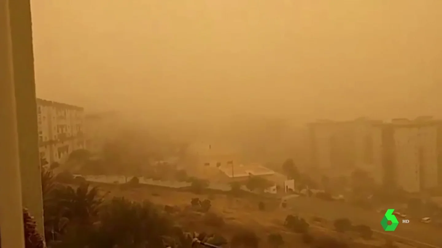 Imagen de la calima en Canarias Imagen de la calima en Canarias