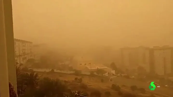 Imagen de la calima en Canarias