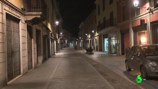 Imagen de calles vacías en Codogno Imagen de calles vacías en Codogno