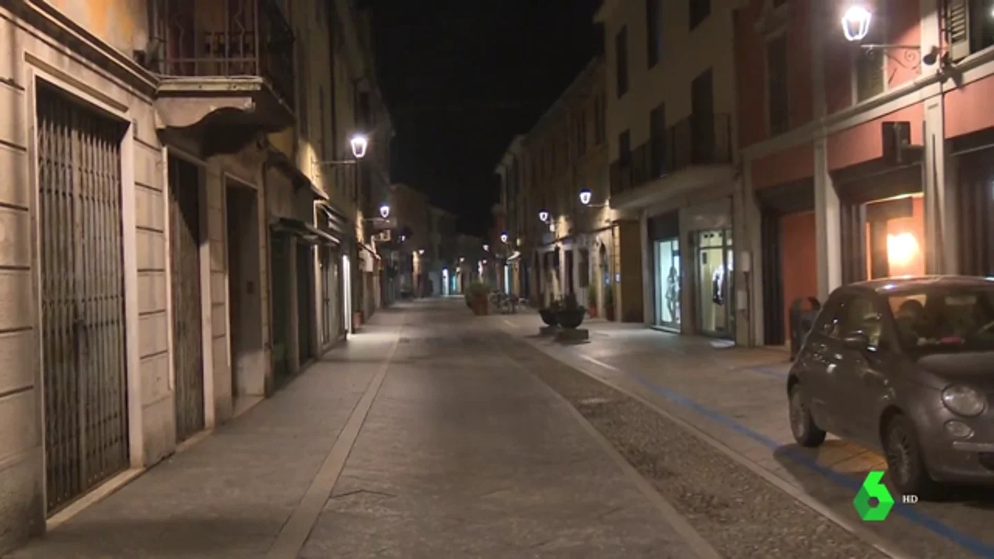Imagen de calles vacías en Codogno Imagen de calles vacías en Codogno