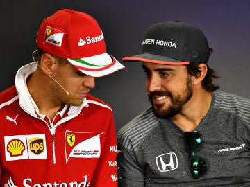 Sebastian Vettel y Fernando Alonso Sebastian Vettel y Fernando Alonso