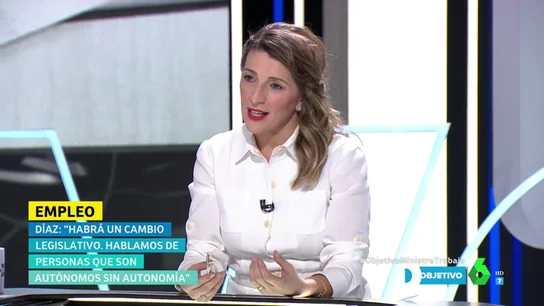 Yolanda Díaz anuncia "un cambio legislativo" para dar garantías respecto a los falsos autónomos: "Son autónomos sin autonomía" Yolanda Díaz anuncia "un cambio legislativo" para dar garantías respecto a los falsos autónomos: "Son autónomos sin autonomía"