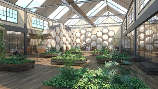 Imagen de las instalaciones donde se realizará el compost humano. Imagen de las instalaciones donde se realizará el compost humano.