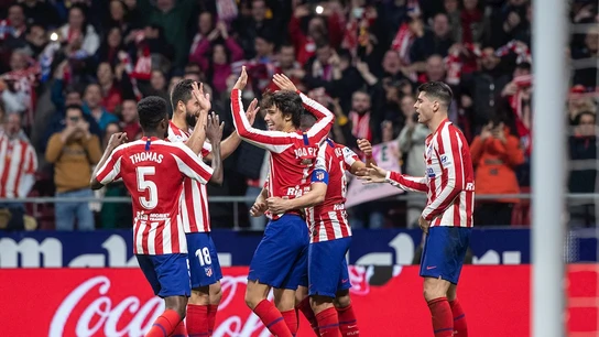 Los jugadores del Atlético de Madrid celebrando un gol Los jugadores del Atlético de Madrid celebrando un gol