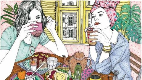 Ilustración de 'Amigas' Ilustración de 'Amigas'