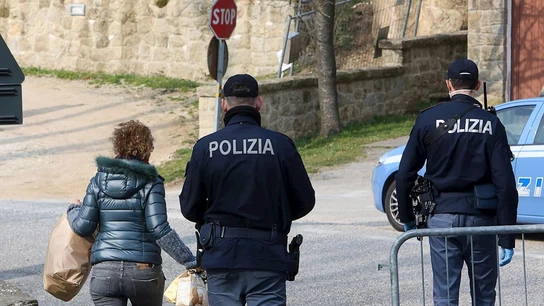 La Policía italiana en Milán, tras la llegada del coronavirus La Policía italiana en Milán, tras la llegada del coronavirus