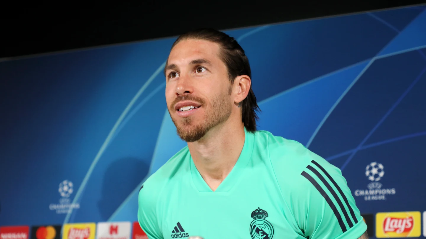 Sergio Ramos durante la rueda de prensa previa al enfrentamiento contra el Manchester City Sergio Ramos durante la rueda de prensa previa al enfrentamiento contra el Manchester City