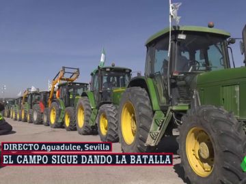Tractorada de agricultores en Aguadulce, Sevilla Tractorada de agricultores en Aguadulce, Sevilla