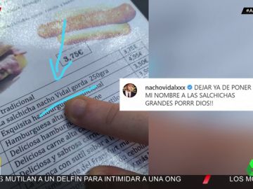 El cabreo de Nacho Vidal con los hosteleros por poner su nombre a las salchichas gordas El cabreo de Nacho Vidal con los hosteleros por poner su nombre a las salchichas gordas