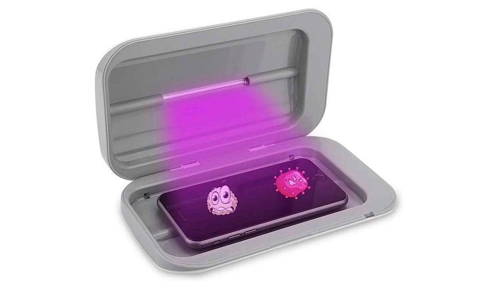 Los rayos ultravioleta ayudan a desinfectar el teléfono