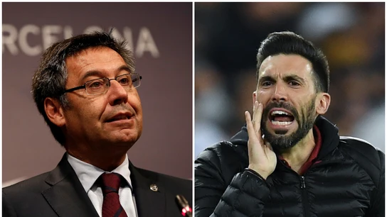 Josep María Bartomeu y Eder Sarabia Josep María Bartomeu y Eder Sarabia