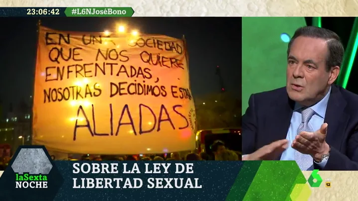 Bono defiende a Irene Montero: "Quiso decir que si un hombre fuera solo y borracho no tendría miedo a que le violaron" Bono defiende a Irene Montero: "Quiso decir que si un hombre fuera solo y borracho no tendría miedo a que le violaron"