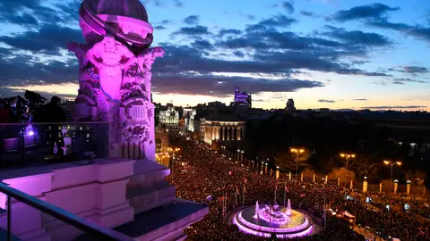 Vista general de la marcha feminista celebrada el 8 de marzo de 2019