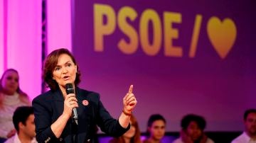 Carmen Calvo en un acto del PSOE