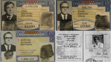 DNI falsificados de Santiago Carrillo y el pasaporte de Dolores Ibárruri