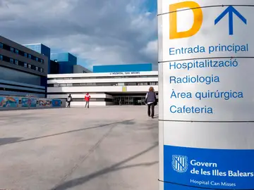 Vista de la entrada del Hospital de Can Misses en Ibiza