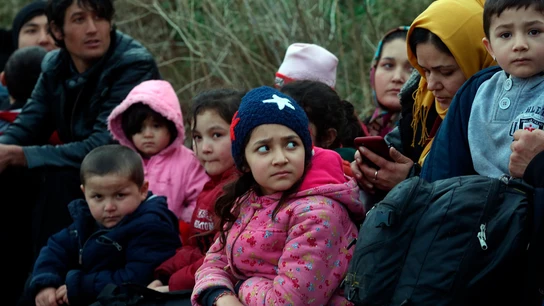 Imagen de un campo de refugiados Imagen de un campo de refugiados