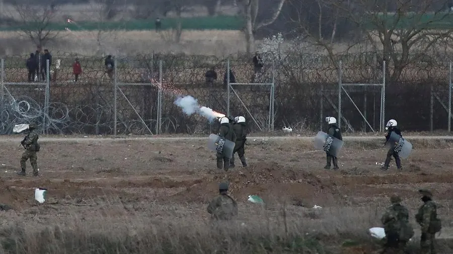 Imagen de la frontera terrestre greco-turca. 